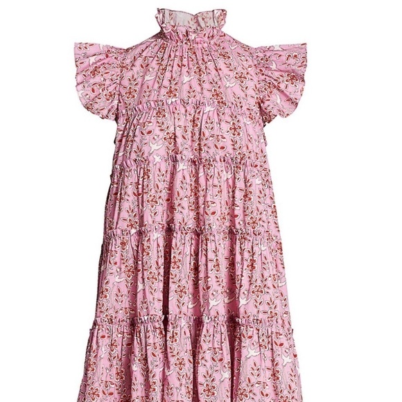 RHODE Tiffany Ruffled Tiered Cotton Mini Babydoll Dress - Picture 3 of 13